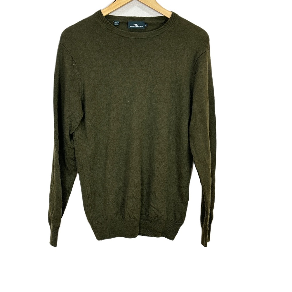 Rodd & Gunn Cashmere/Wool Olive Green Crewneck Sweater Men’s Sz Large